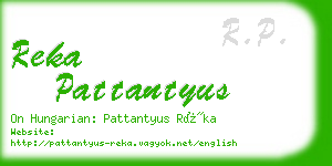 reka pattantyus business card